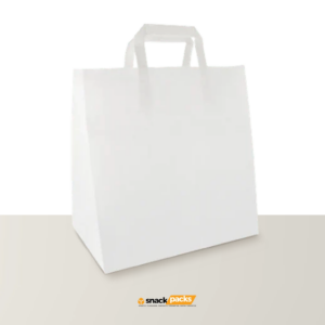 Papieren draagtas 22x10x28cm 250 stuks wit sterk